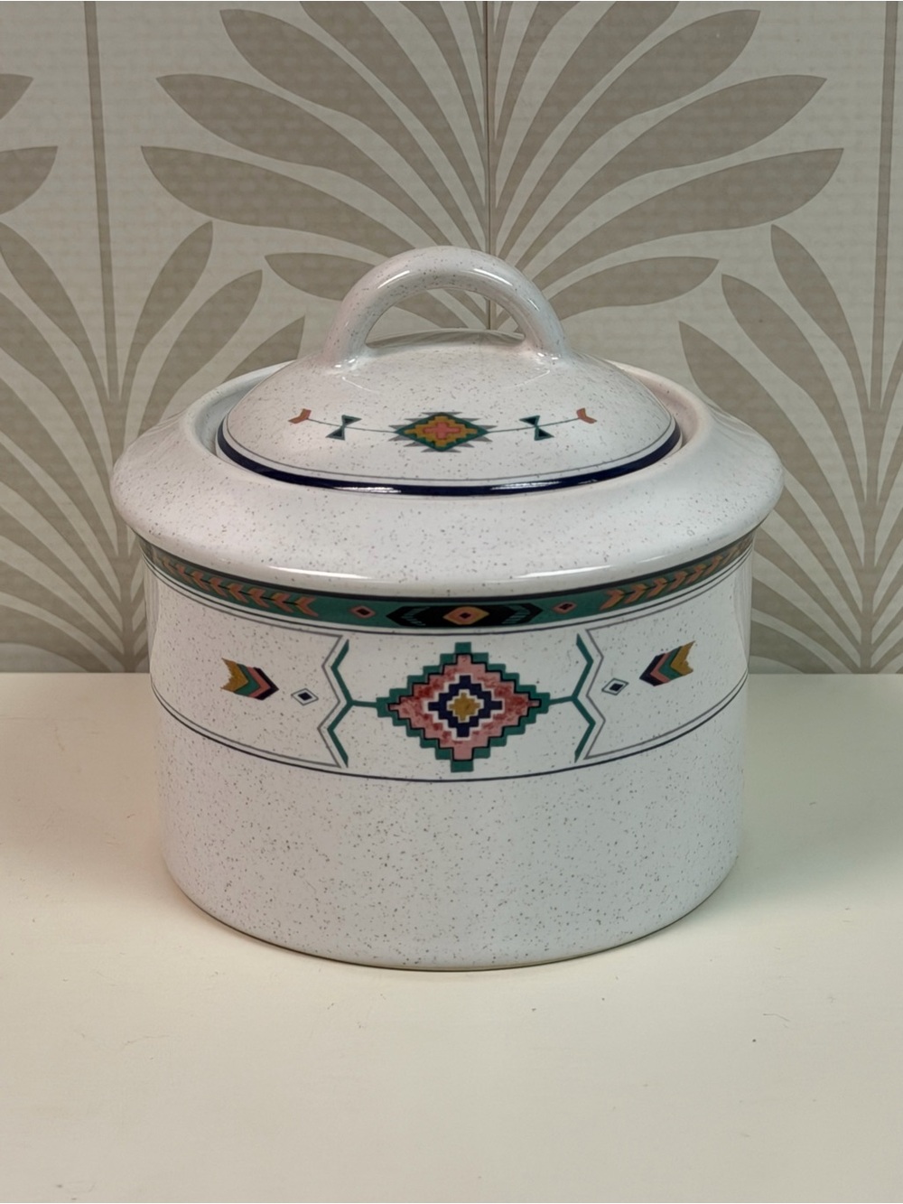 Vintage Studio Nova Adirondack Southwestern Sugar Bowl with Lid